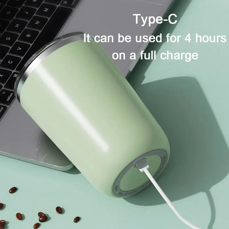 Automatic Mixing Cup Self Stirring Magnetic Mug USB Rechargeable Stainless Steel