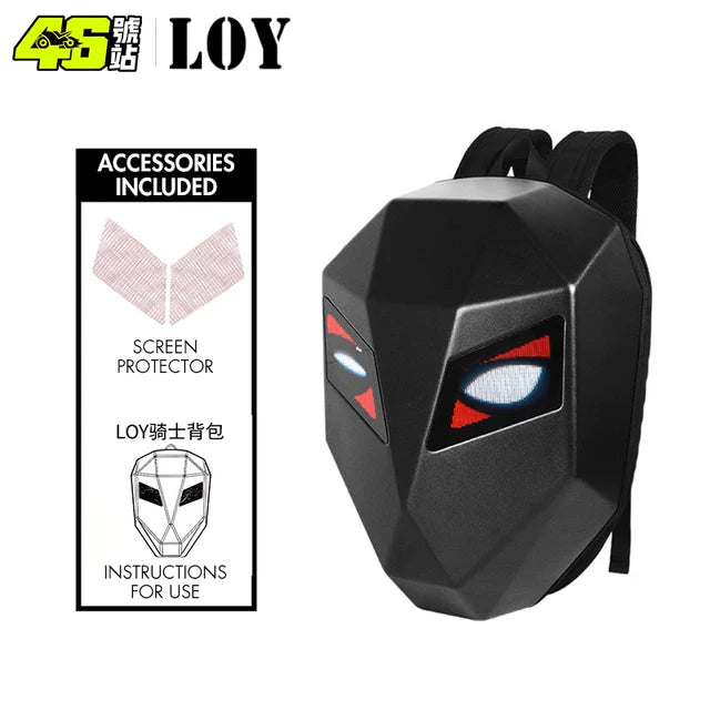 LED Backpack with Eye /Bluetooth APP Control /Waterproof /Hard Shell Laptops 