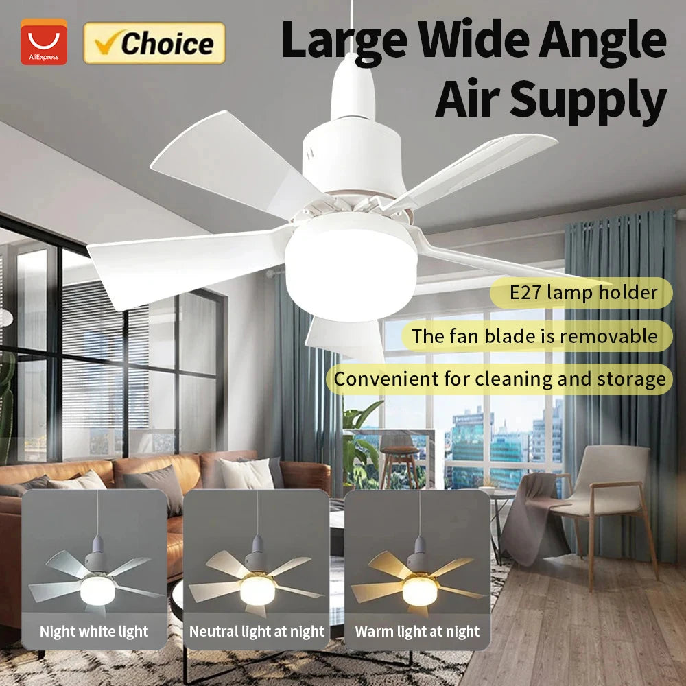 Led 30W Ceiling Fan Light E27 with Remote Control  Use 85-265V