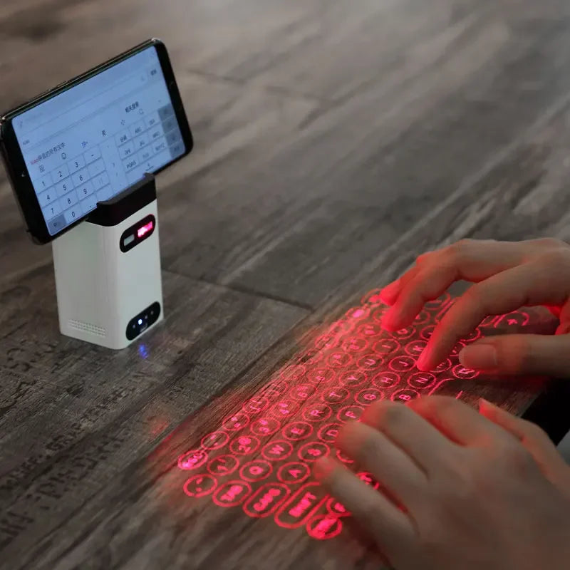 Virtual Laser Keyboard Phone Bluetooth Wireless Projector Phone Keyboard for Computer Iphone Pad Laptop with Mouse Function