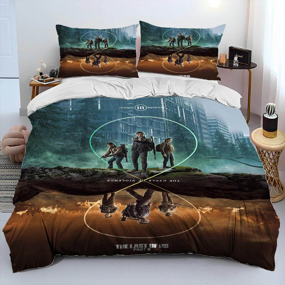 The Last of Us  Comforter Bedding Set/Duvet Cover Bed Set Quilt Cover Pillowcase/King Queen Size Bedding Set