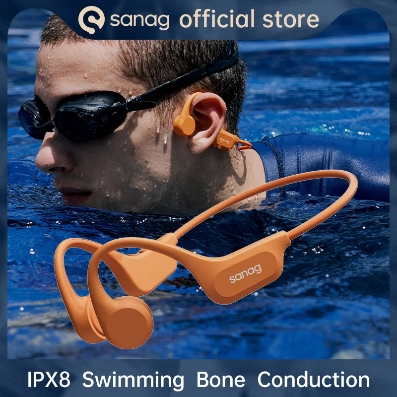 B60 Pro Bone Conduction Earphone IPX8 Wireless Open Headset Bluetooth 5.3 Swimming Bluetooth  64GB MP3 