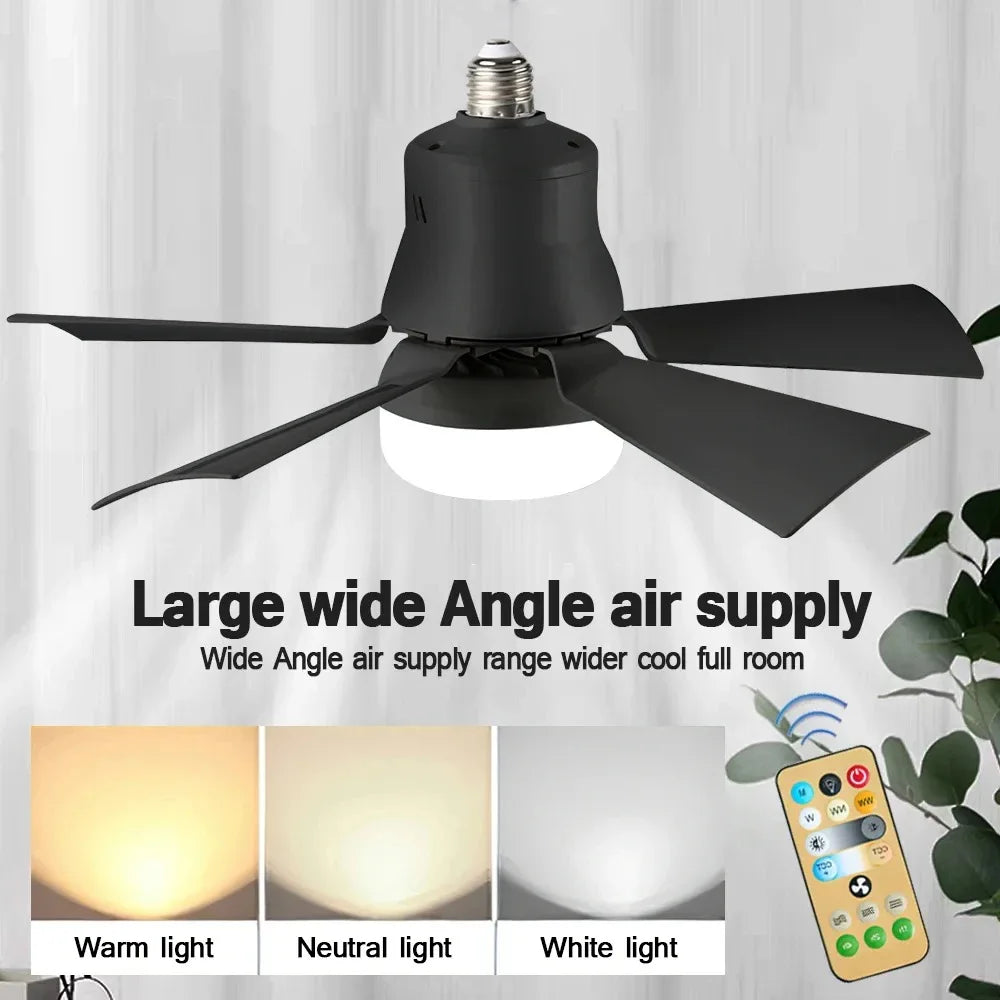 Led 30W Ceiling Fan Light E27 with Remote Control  Use 85-265V